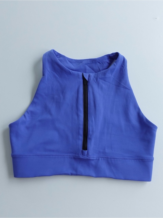 Peloton Tops - Peloton Precise & Charged High Neck Zip Sports Bra Periwinkle Blue | Small